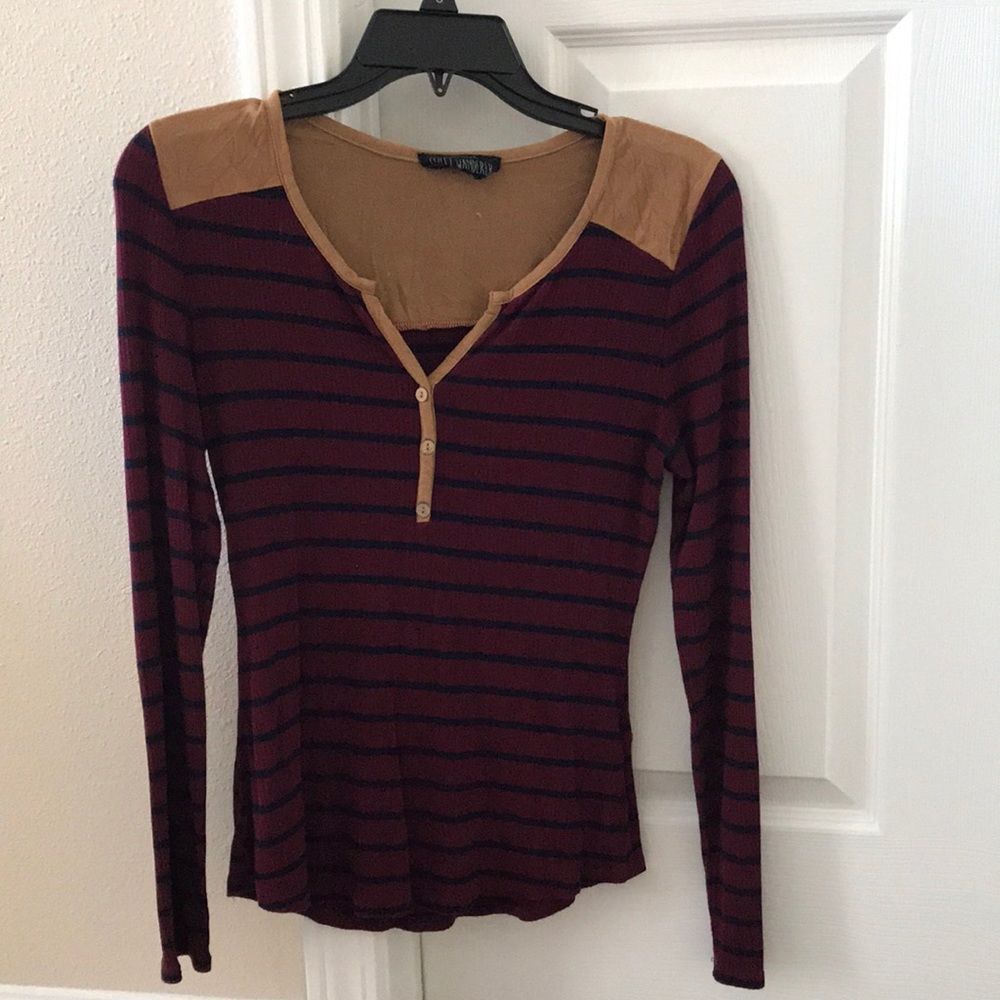 Sweet wanderer striped long sleeve shirt.